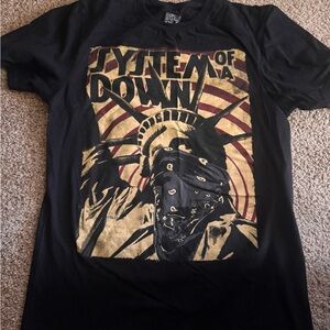 System of a Down Black Graphic T-Shirt youth med
